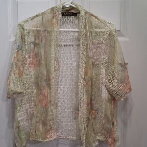 Picadilly Fashion Sheer White Mesh Cardigan